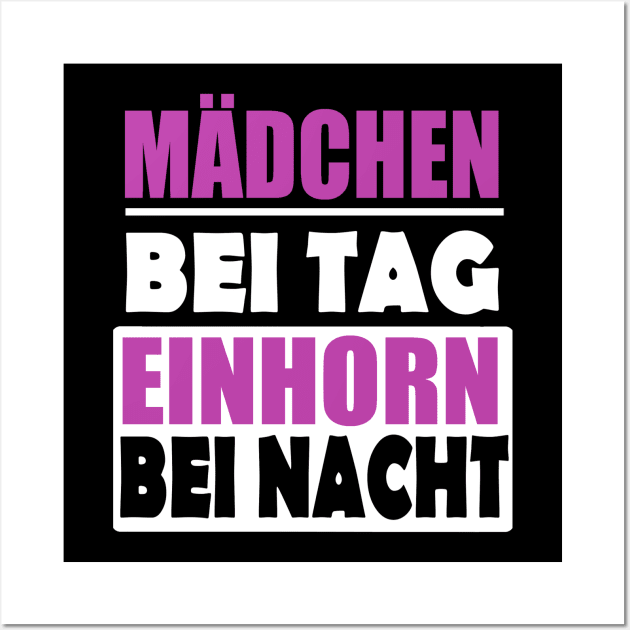 Einhorn Mädchen Geschenk lustiger Spruch Frauen Wall Art by FindYourFavouriteDesign